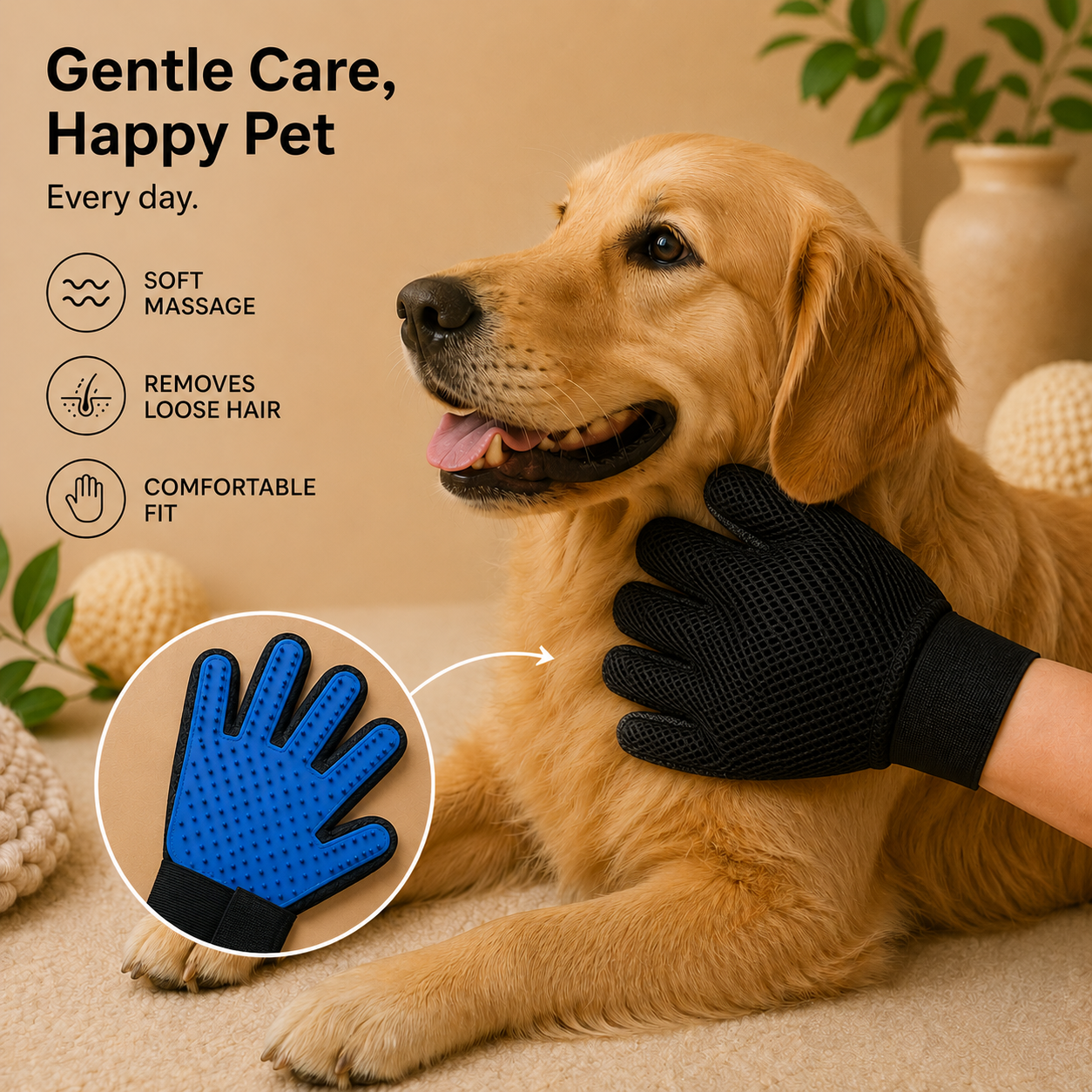 ValenTies™ FurGlove – Pet Grooming Glove